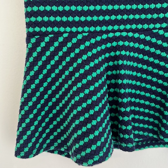 Anthropologie Postmark 9-H15 STCL Sweetheart Peplum Top Navy Stripe Size XS $78 - Picture 4 of 5